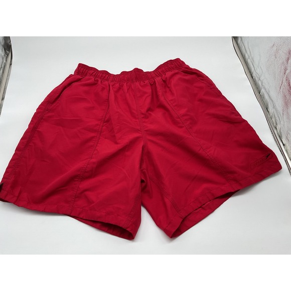 Speedo Swim Trunks‎ Red Athletic Shorts Elastic Waist Lined XL - Picture 1 of 10